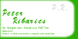 peter ribarics business card